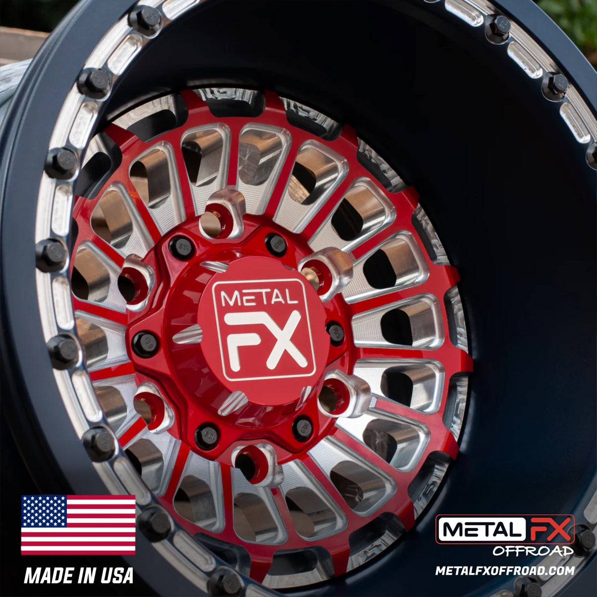Metal FX Offroad Delta 6R Forged 3-Piece Beadlock UTV Wheel