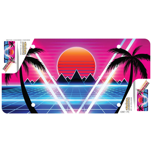 Synthwave Novelty Plate