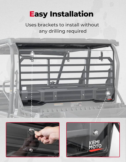UTV Rear Windshield For Kawasaki Mule Pro - Kemimoto