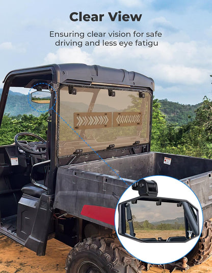 Tinted Rear Window for Polaris Ranger Midsize 500/570/SP 570/Crew/ETX/EV - Kemimoto