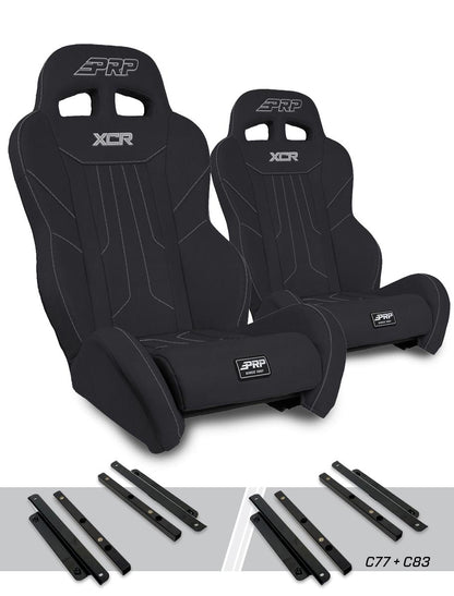 XCR Suspension Seats Kit for Polaris General, RZR S 900, 900 Trail, Trail, XP 1000, Turbo, Turbo S (Pair)