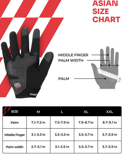 Motorcycle Riding Gloves (for Motorcross Motorbike ATV UTV) - KEMIMOTO