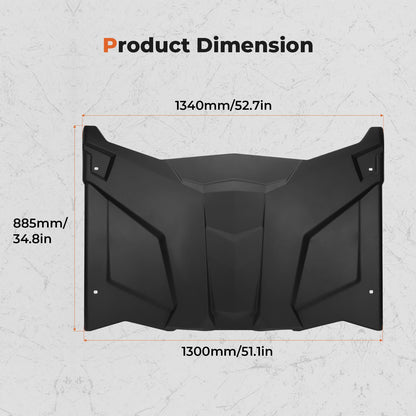 Can-Am Maverick X3 Front Lower Door Inserts & Roof - KEMIMOTO