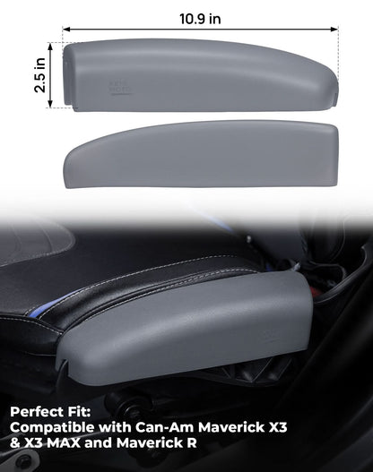 UTV Seat Side Cushions â€?Fits 2017â€?025 Can-Am Maverick X3 MAX & Maverick R, PU Foam Thigh Suppor - Kemimoto