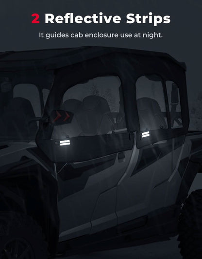 Upgraded Soft Upper Doors for Polaris General 4 1000 / XP 4 1000 - Kemimoto