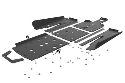 Seizmik 20-21 Polaris RZR Pro XP UHMW Skid Plate w/Rock Slider Kit - Black