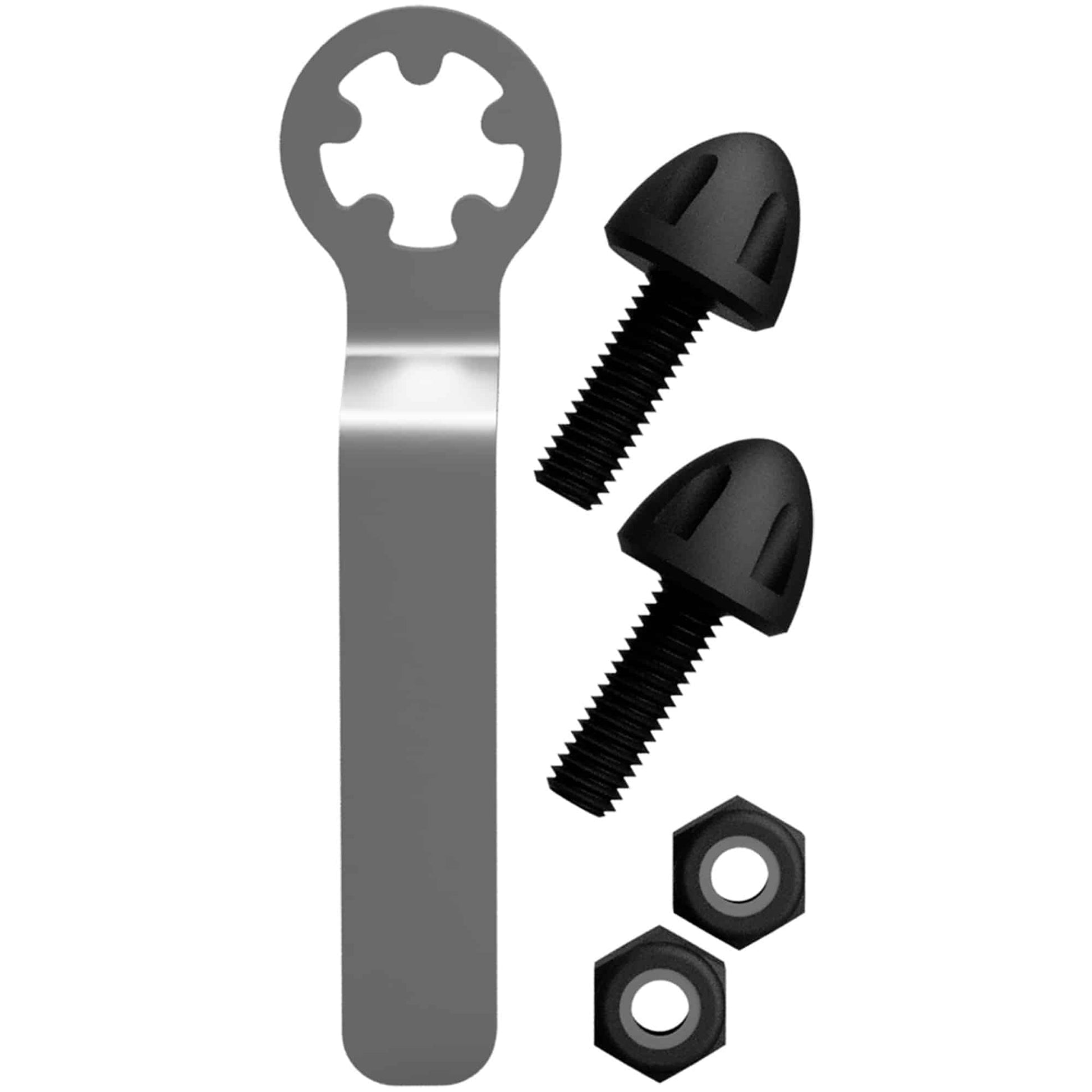 Anti-Theft License Plate Fasteners, Black
