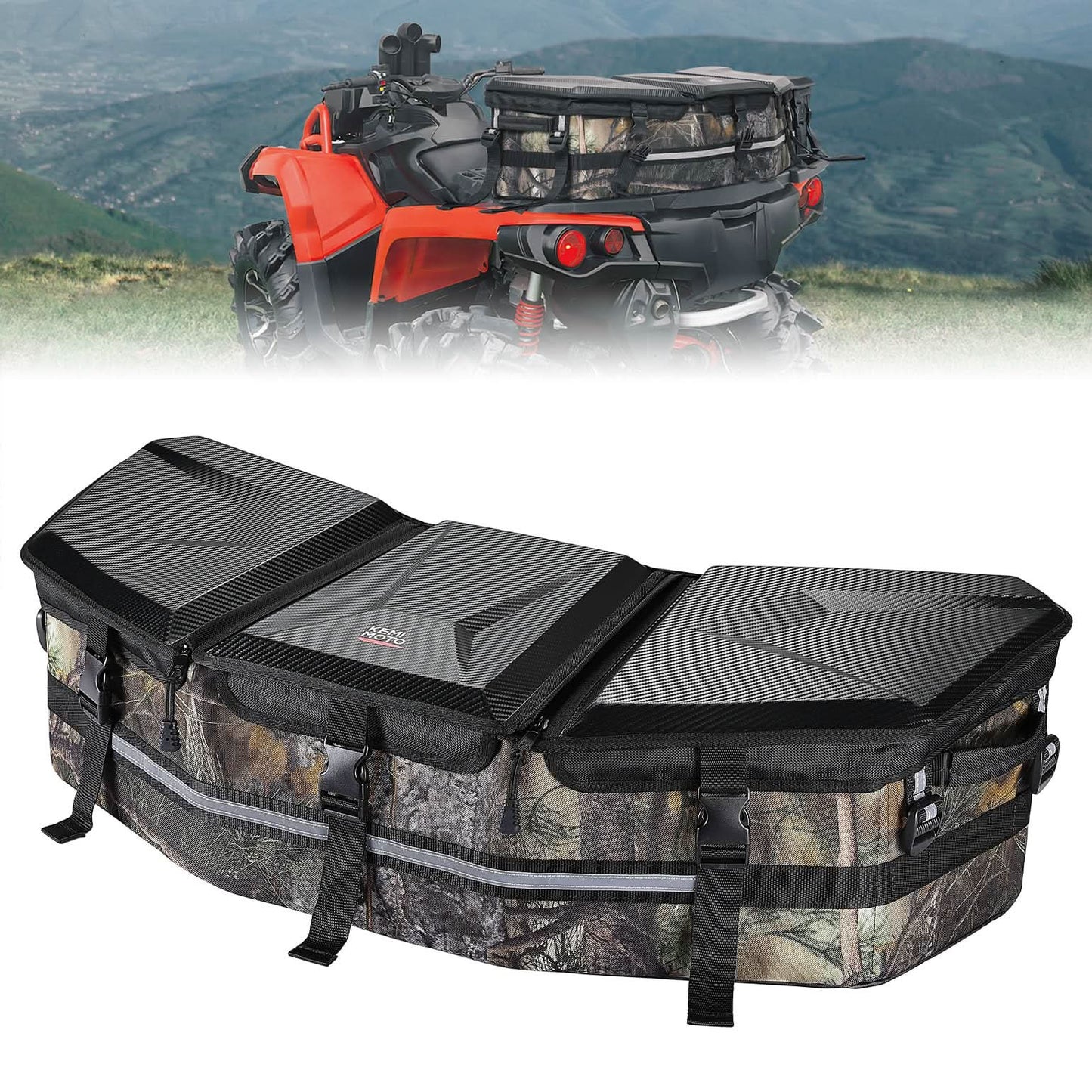 Upgraded 50L ATV Cargo Bag â€?Front/Rear Rack Cooler & Storage Box, Fits Can-Am X3, Outlander, Renegade 500â€?000 - Kemimoto