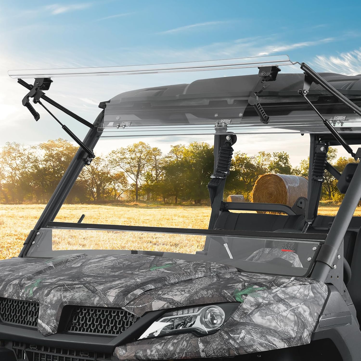 Upgraded Flip Front Windshield For CFMOTO Uforce 1000|1000 XL - Kemimoto