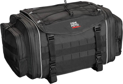Motorcycle Travel Luggage Bags, 23L-30L Expandable Tail Bag - Kemimoto