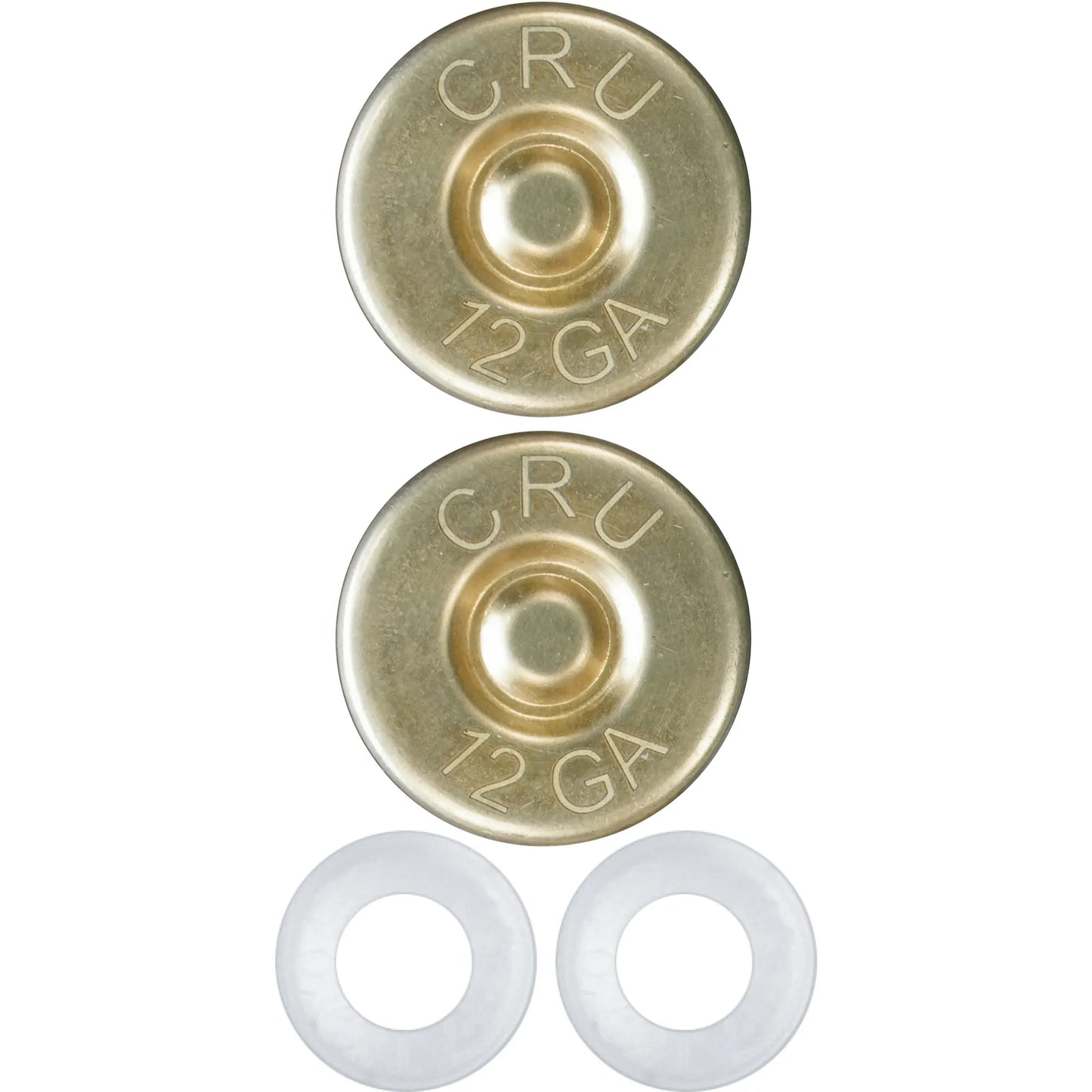 12 GA License Plate Fastener Caps, Brass