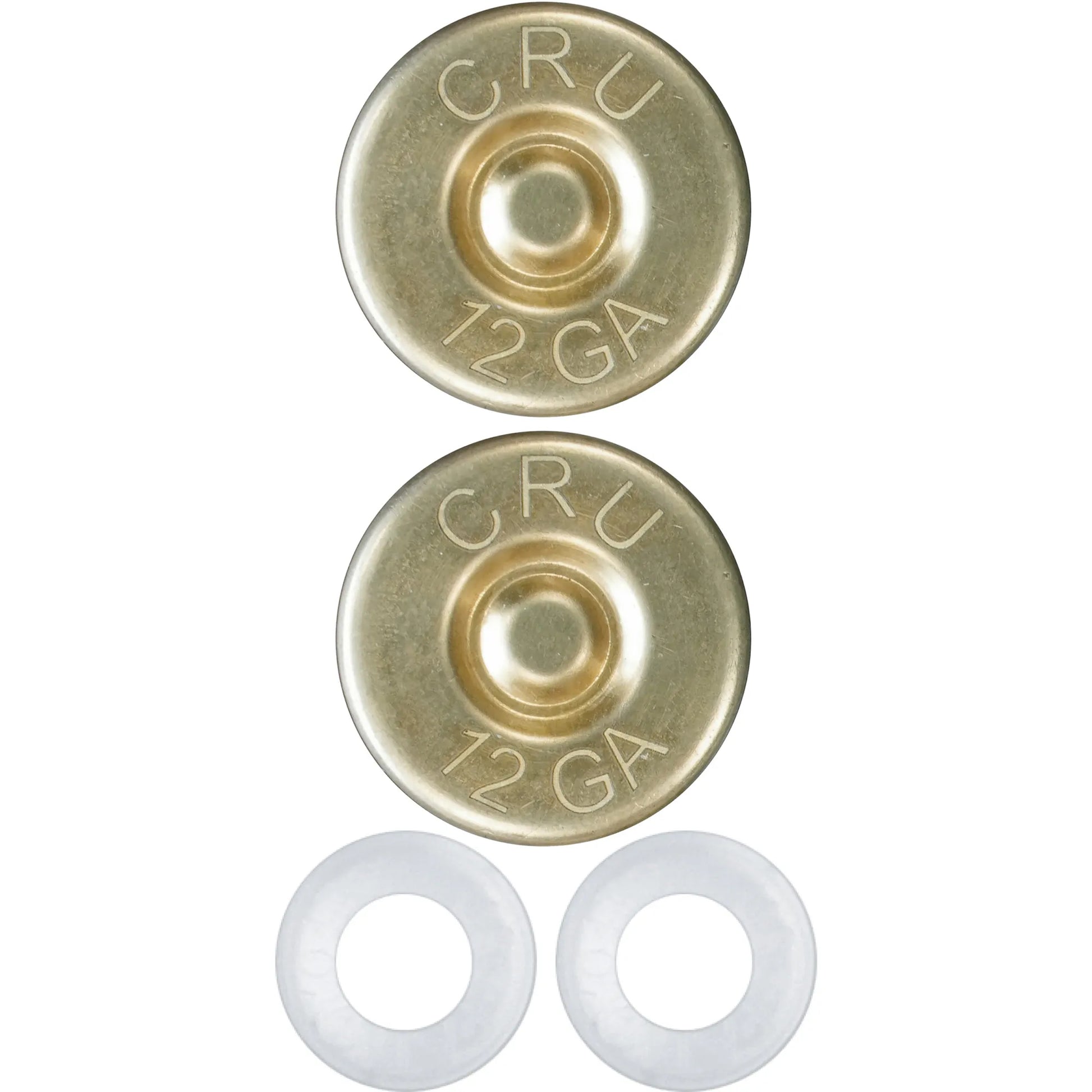 12 GA License Plate Fastener Caps, Brass