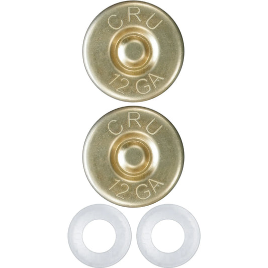 12 GA License Plate Fastener Caps, Brass