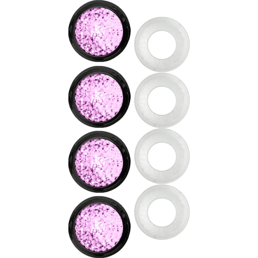 Pink Pavé License Plate Fastener Caps