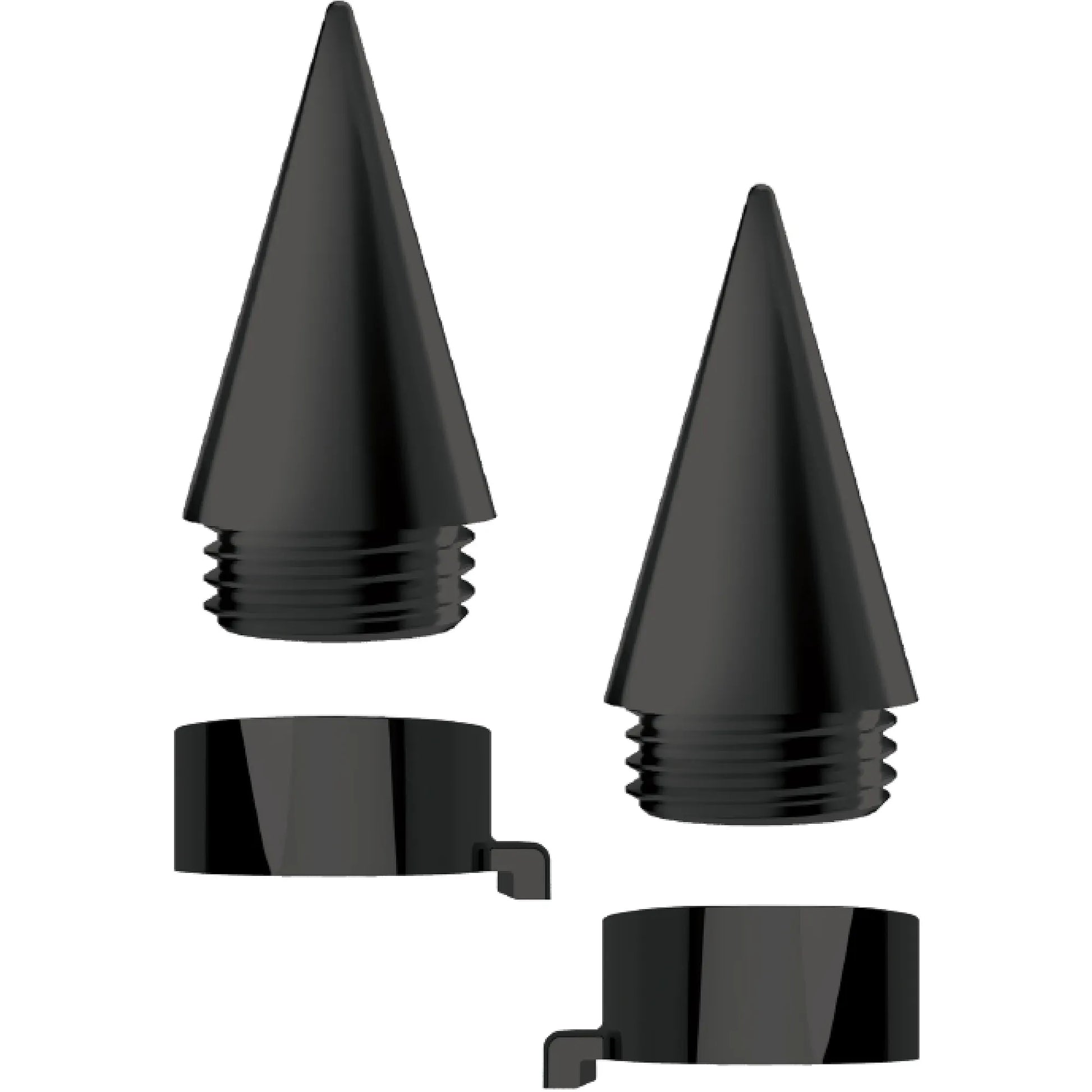 Spike License Plate Fastener Caps, Black