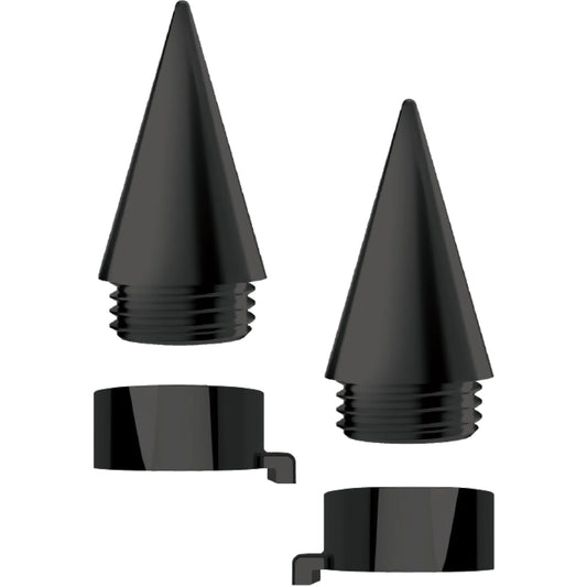 Spike License Plate Fastener Caps, Black