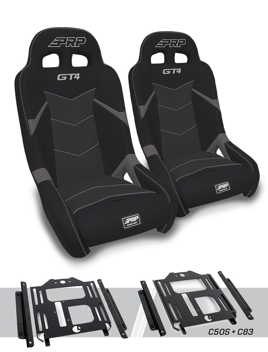 GT4 Suspension Seats Kit for Polaris RZR 570, 800, 900 (Pair)