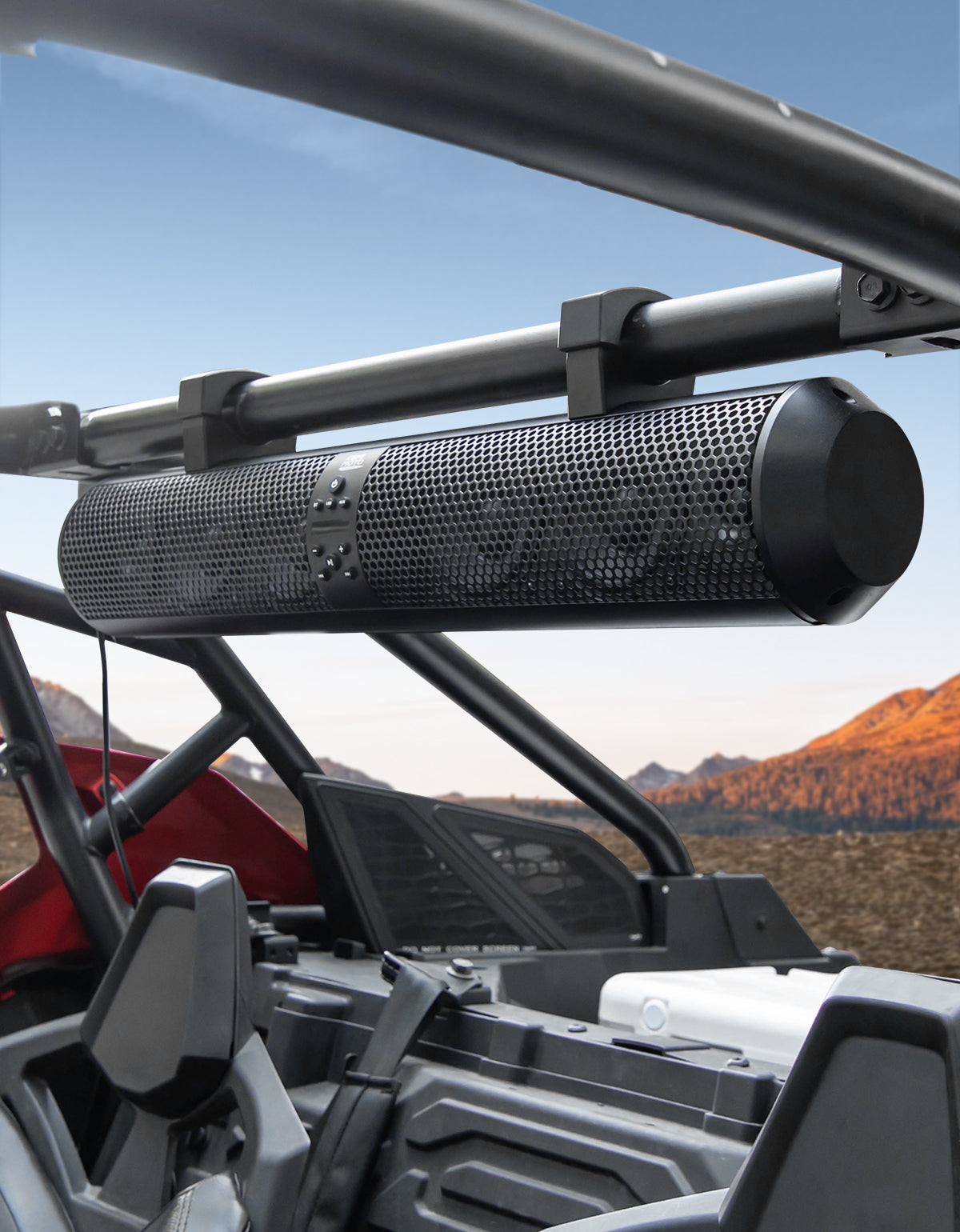 6 Speaker UTV Bluetooth Sound Bar for Can Am Maverick X3/ RZR w/ 1.56"-2.25" Roll Bar - Kemimoto