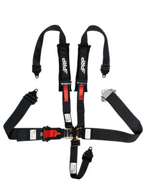 5 Point Harness Latch & Link with 2" Shoulders, 3" Lap Belts and Ratchet Straps (SFI 16.1), Black