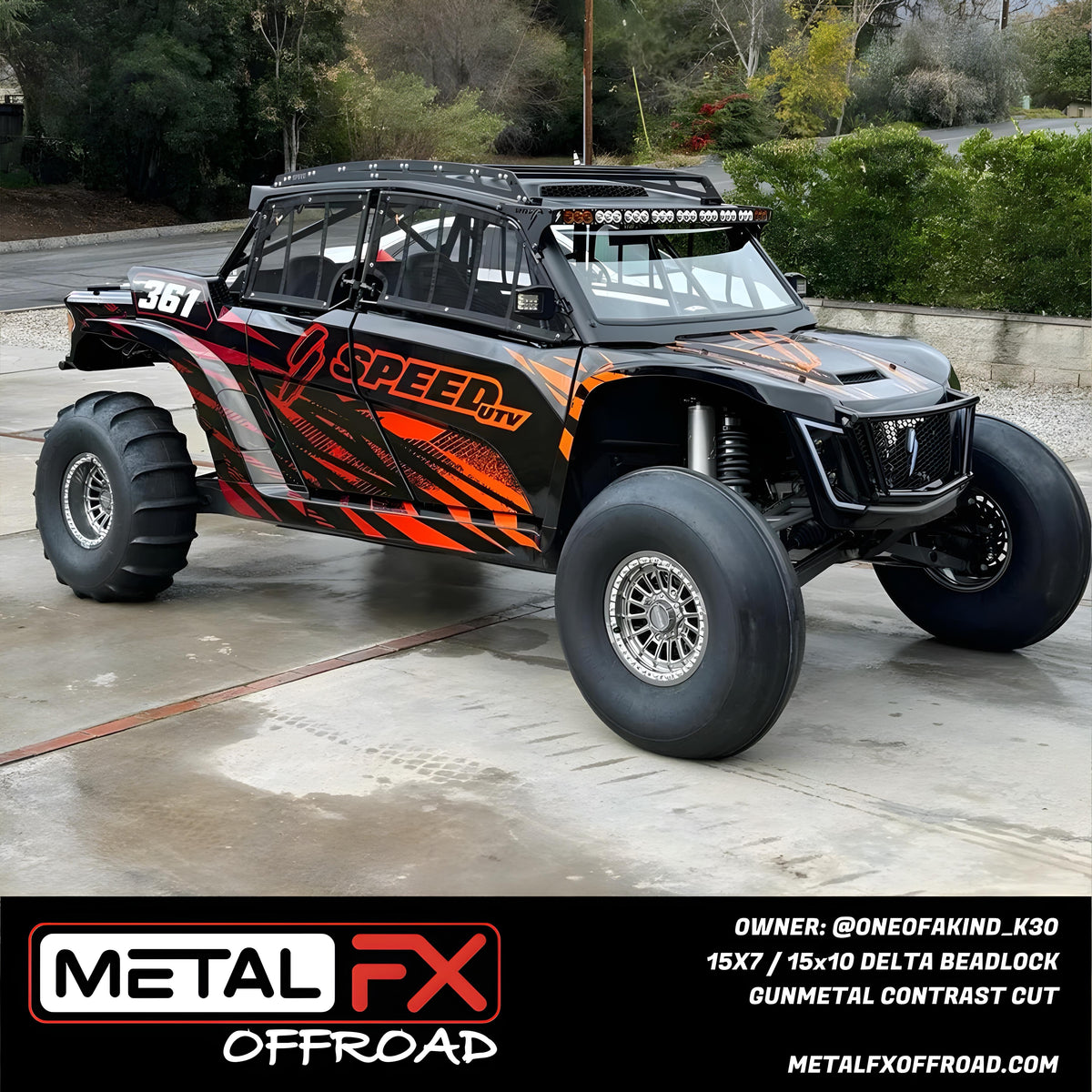 Metal FX Offroad Delta Beadlock UTV wheel