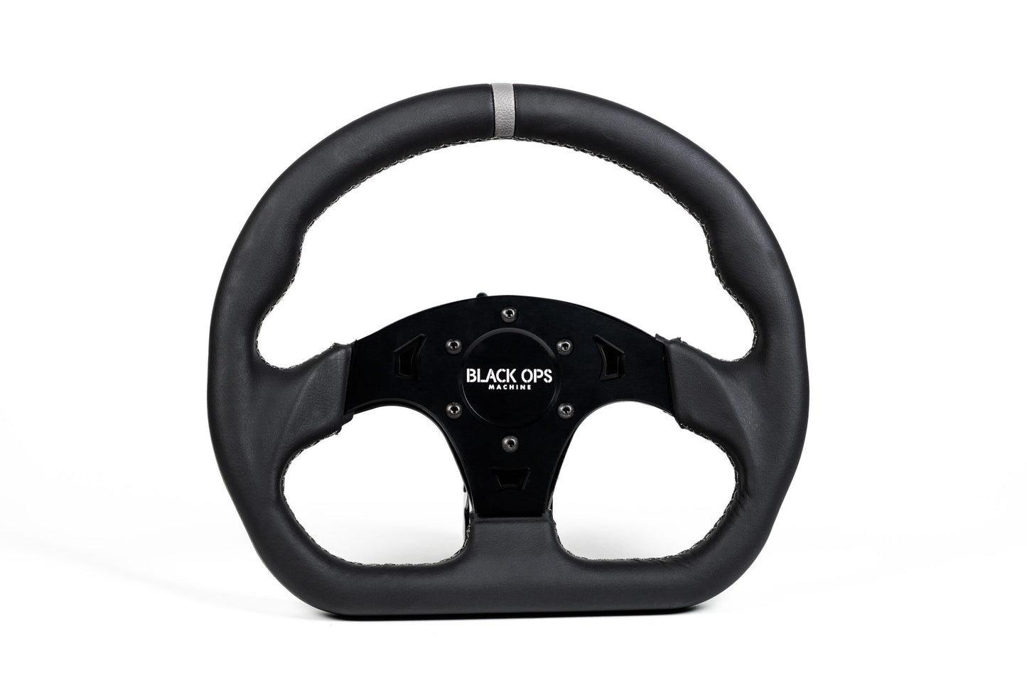 Leather D-Shaped Steering Wheel