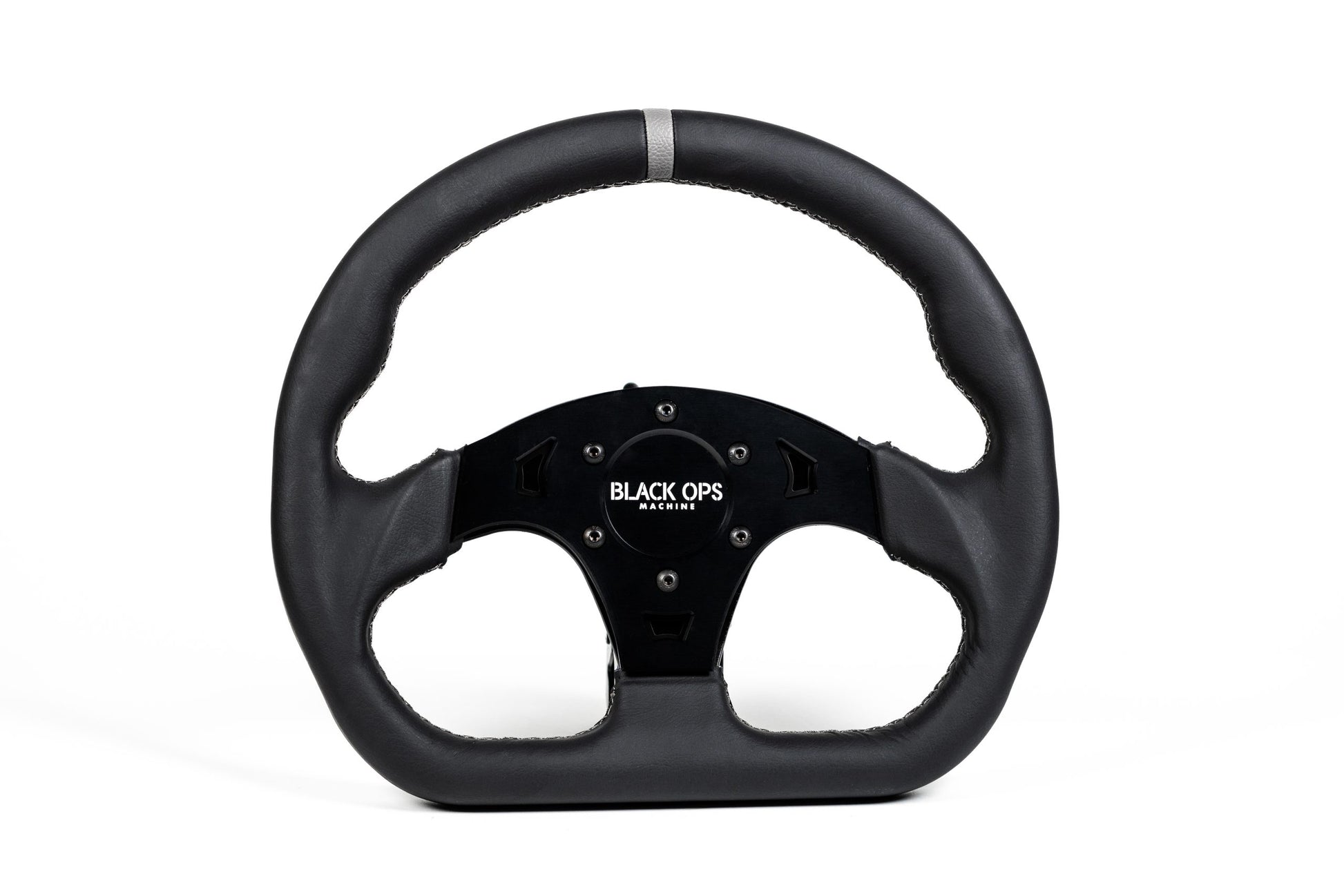 Leather D-Shaped Steering Wheel
