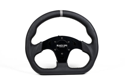 Leather D-Shaped Steering Wheel