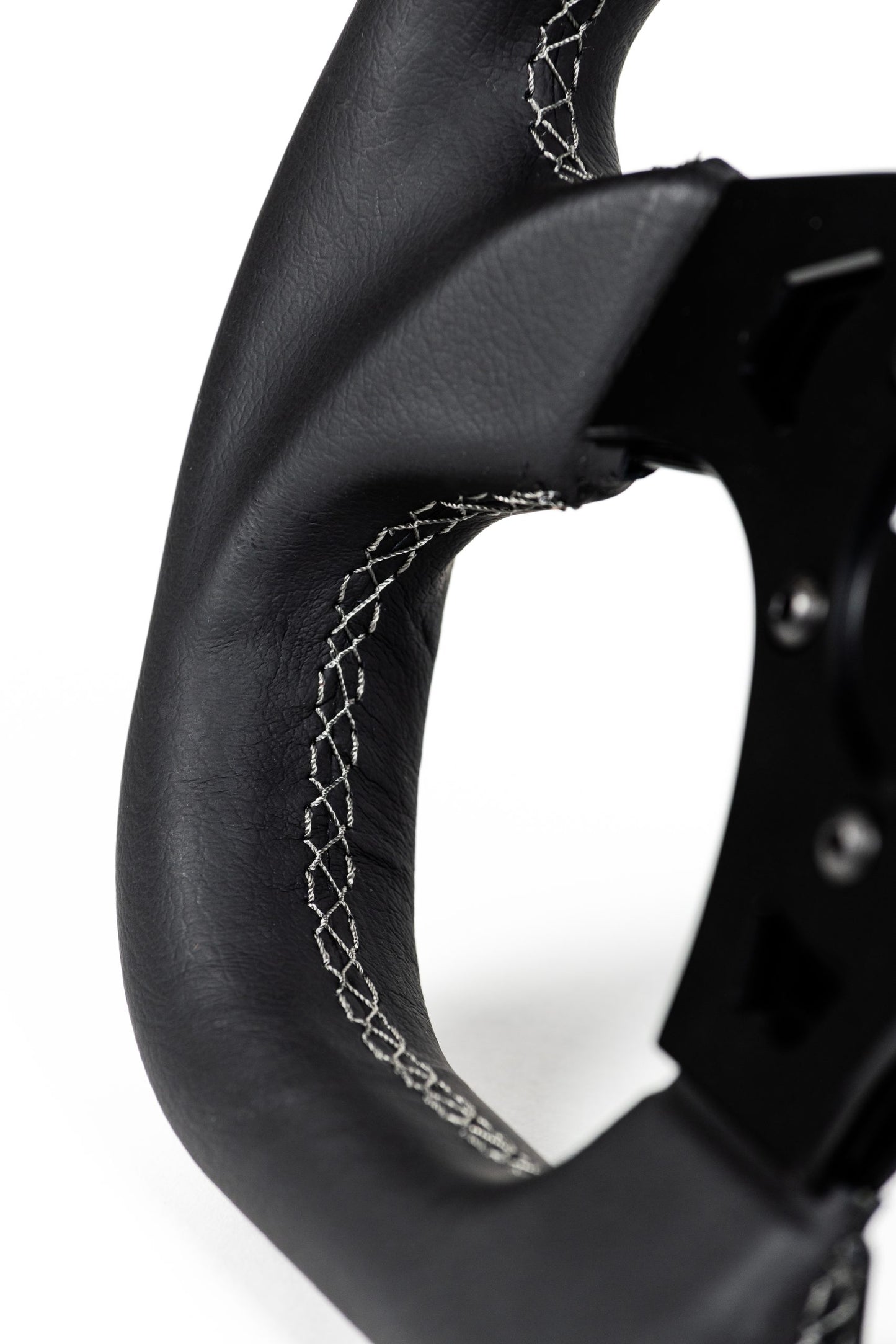 Leather D-Shaped Steering Wheel