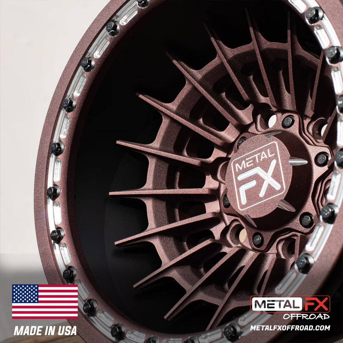 Metal FX Offroad Mobster 6R Forged 3-Piece Beadlock UTV Wheel