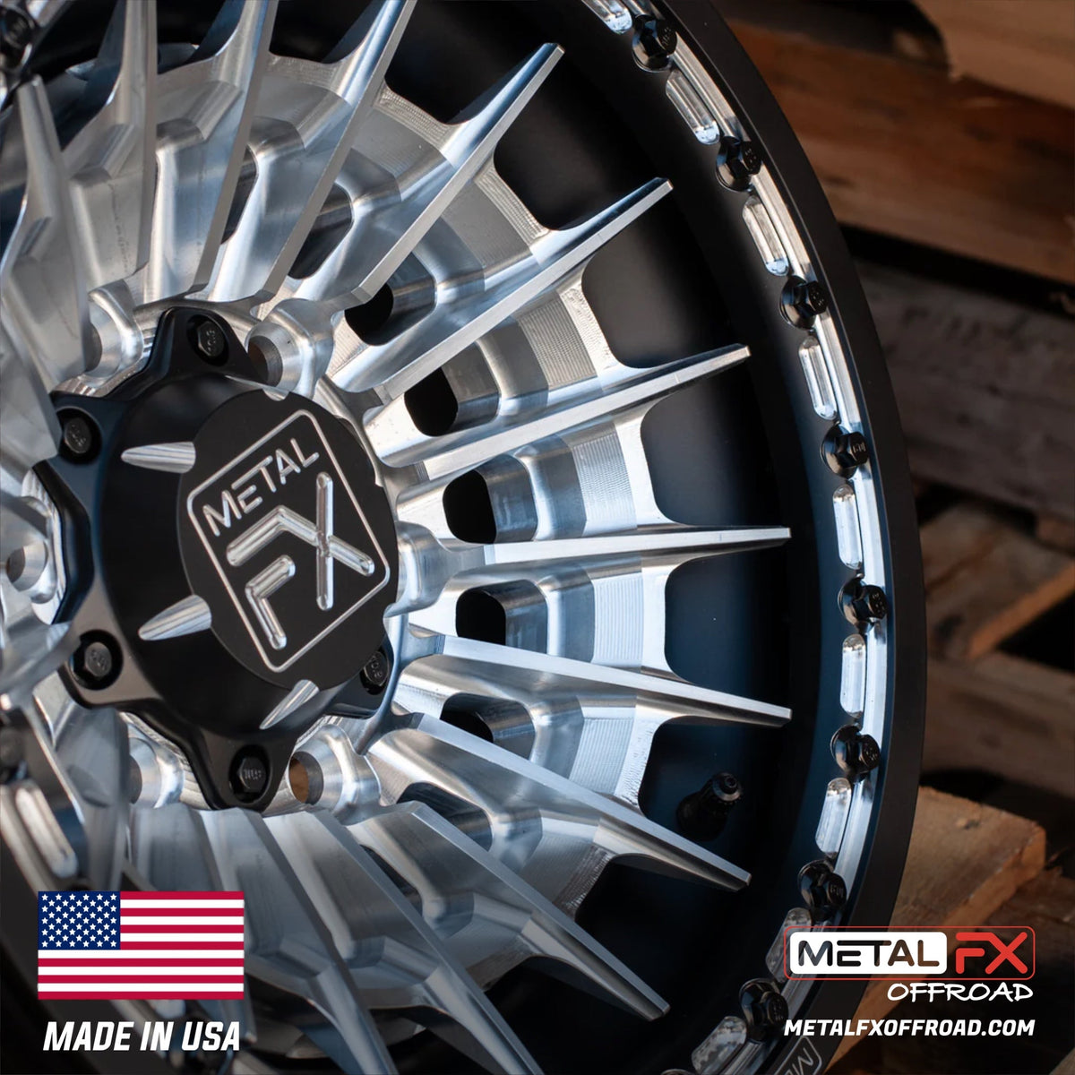 Metal FX Offroad Mobster 6R Forged 3-Piece Beadlock UTV Wheel