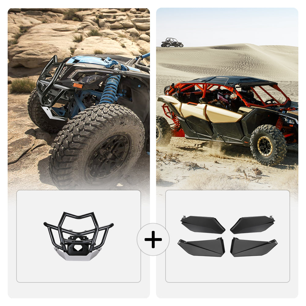 Front Bumpers & Lower Door Inserts For Can-Am Maverick X3 MAX - Kemimoto