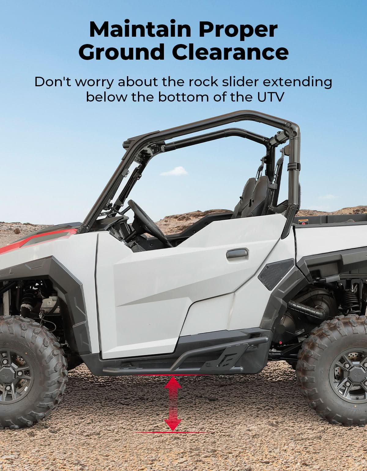 UTV Rock Sliders Nerf Bar for Polaris General 1000/ General XP 1000, 2016-2025
