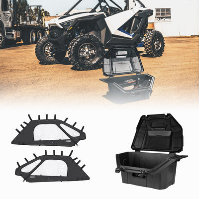 Soft Upper Doors & Rear Cargo Storage Box for RZR Pro XP/ Turbo R