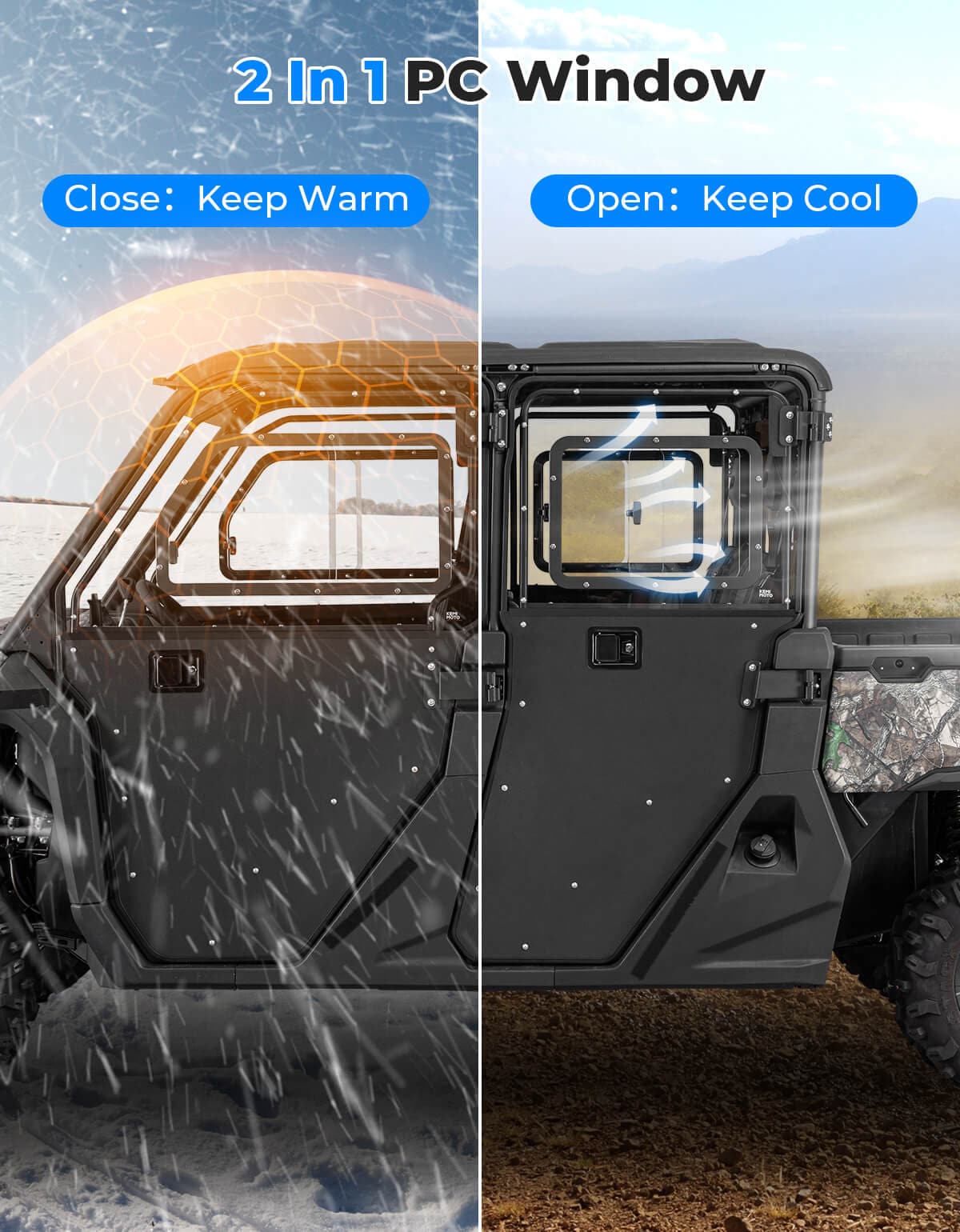 Full Doors with Sliding Window for CFMOTO UForce 1000XL 2022+