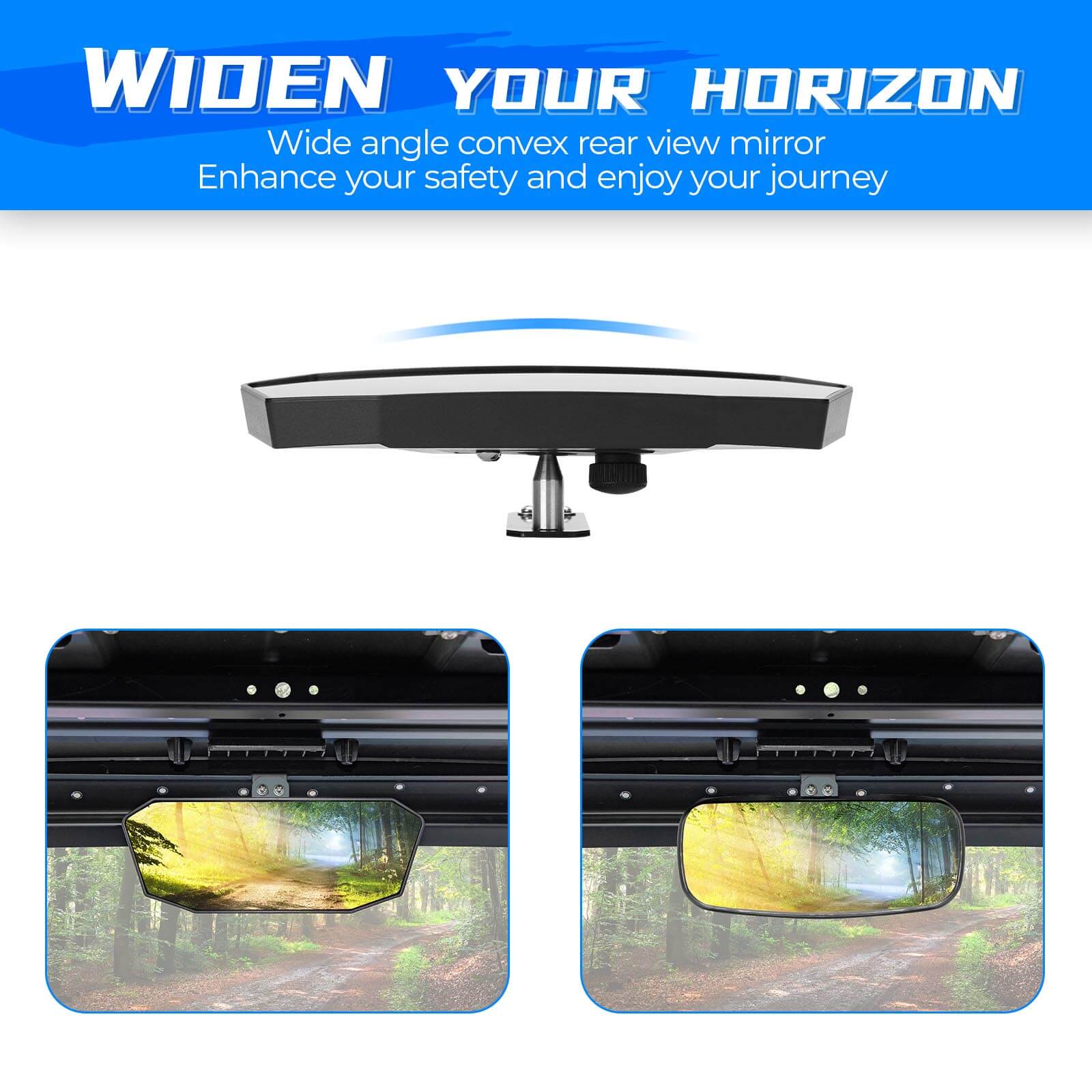 Polaris Ranger Rear View Mirror & 2" Tie Down Anchors - KEMIMOTO
