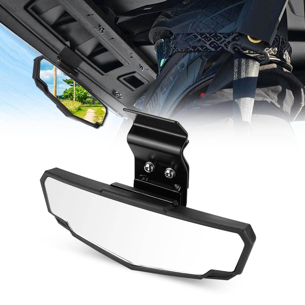 Polaris Ranger/ Defender Adjustable Break Away Side Mirrors & Rear View Mirror - KEMIMOTO