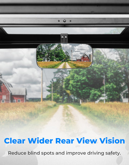 Upgraded Rear View Mirror for Polaris Ranger 500 570 900 XP 1000 XP/Crew 2017-2025 - Kemimoto