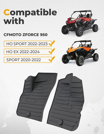 TPE Front Floor Mats for CFMOTO ZFORCE 950 HO EX | HO Sport