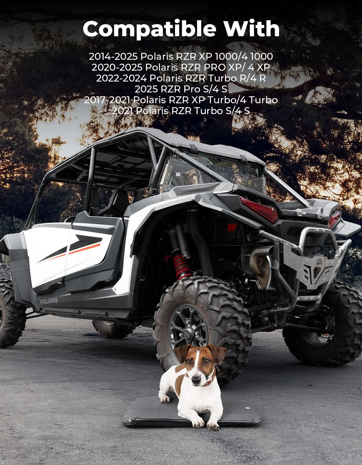 UTV Padded Heat Shield for Polaris RZR 2014-2025, Reduces Heat up to 30Â¡Ã£C, Reduces Noise - Kemimoto