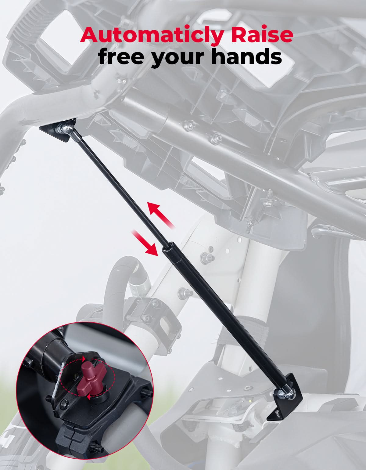 Pivoting Rear Cargo Rack for Can-Am Maverick X3/Max 2017-2025 - Kemimoto