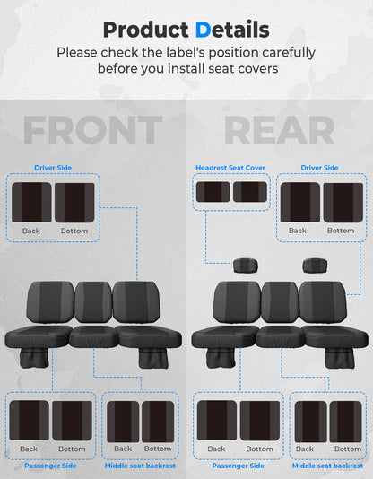 Water-resistant Seat Cover with Storage Pocket for Tracker 800SX