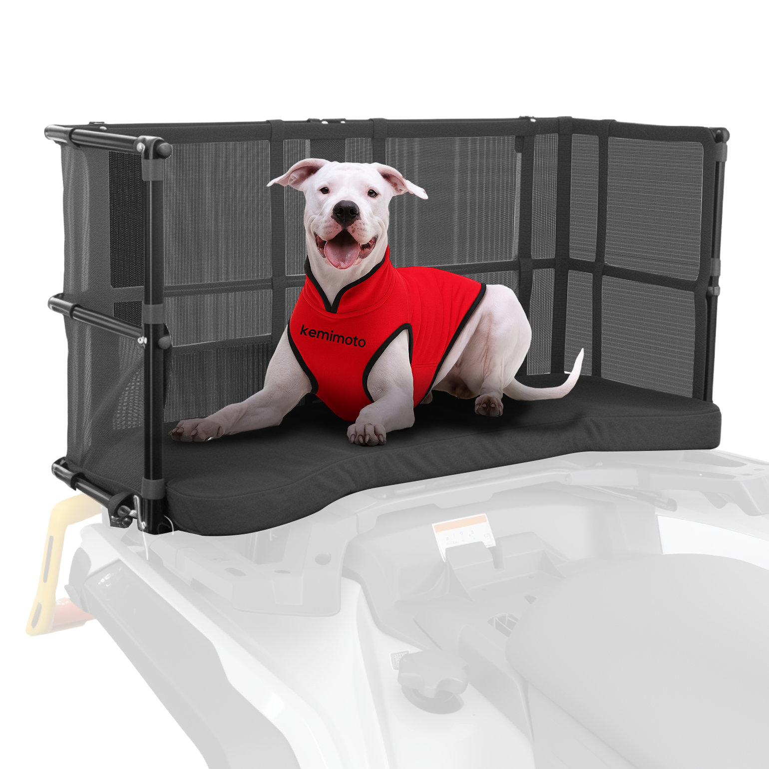 ATV Dog Carrier Seat with Safety Steel Frame for Can-Am Sportsman, Honda, Kawasaki - Kemimoto