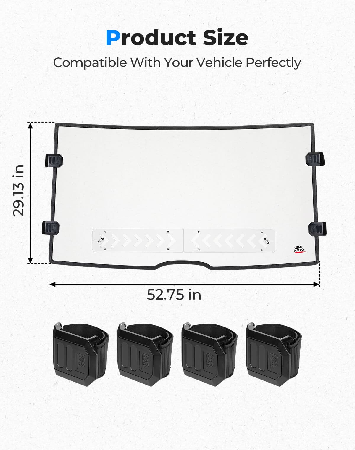Vented Front Full Windshield for Tracker 800SX | Arctic Cat Prowler Pro