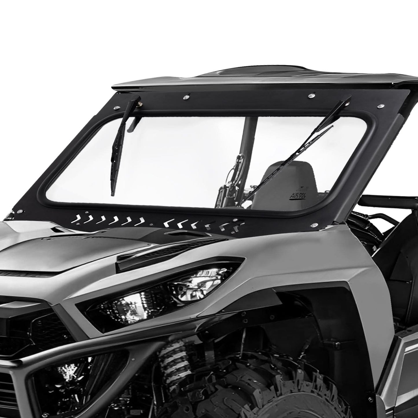 Vented Glass Windshield w/ Wipers for Kawasaki Teryx - Kemimoto