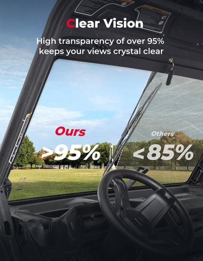Can-Am Defender Glass Windshield with Manual Wipers (2016â€?026) - Kemimoto