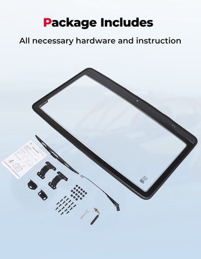 Can-Am Defender Glass Windshield with Manual Wipers (2016â€?026) - Kemimoto