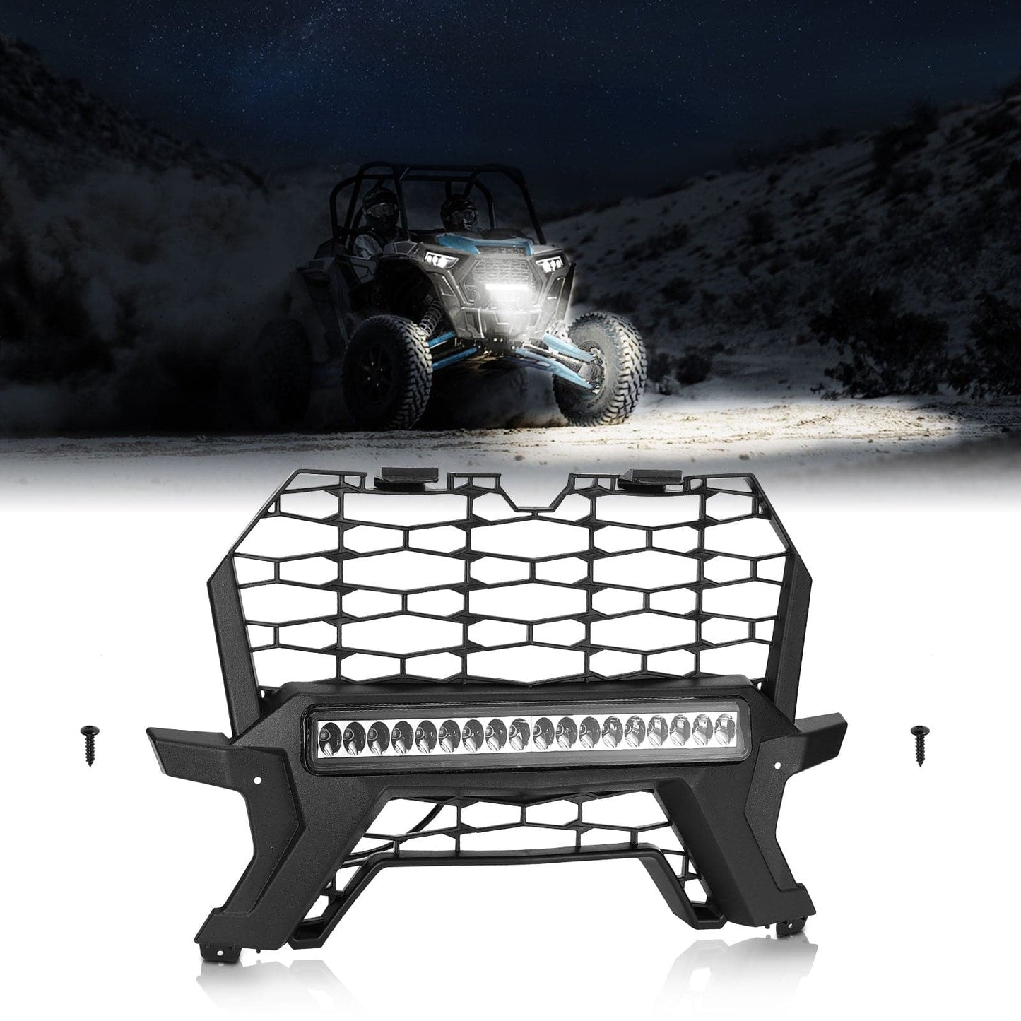 Polaris RZR XP 1000/ 900 Front Lower Mesh Grill - KEMIMOTO