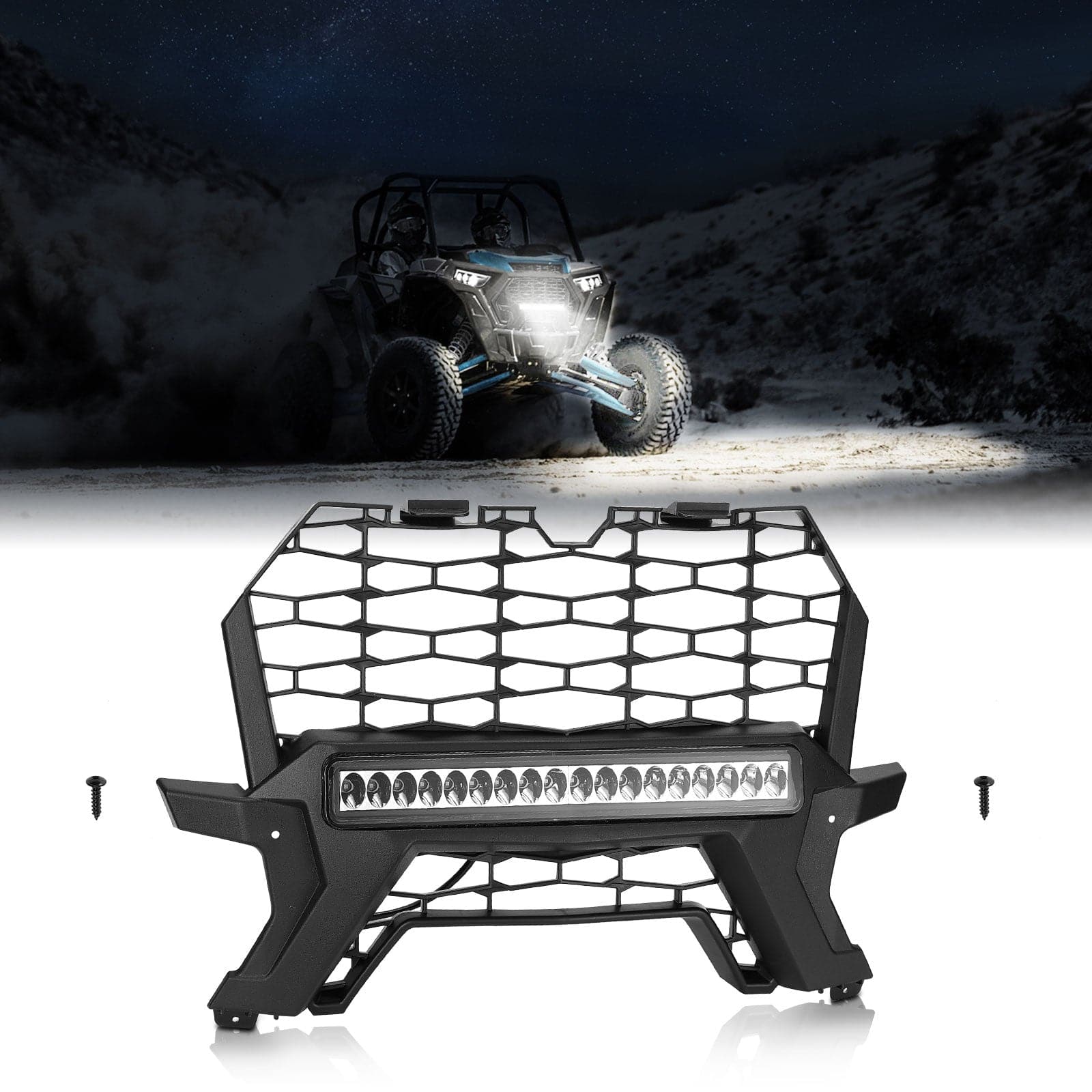 Polaris RZR XP 1000/ 900 Front Lower Mesh Grill - KEMIMOTO