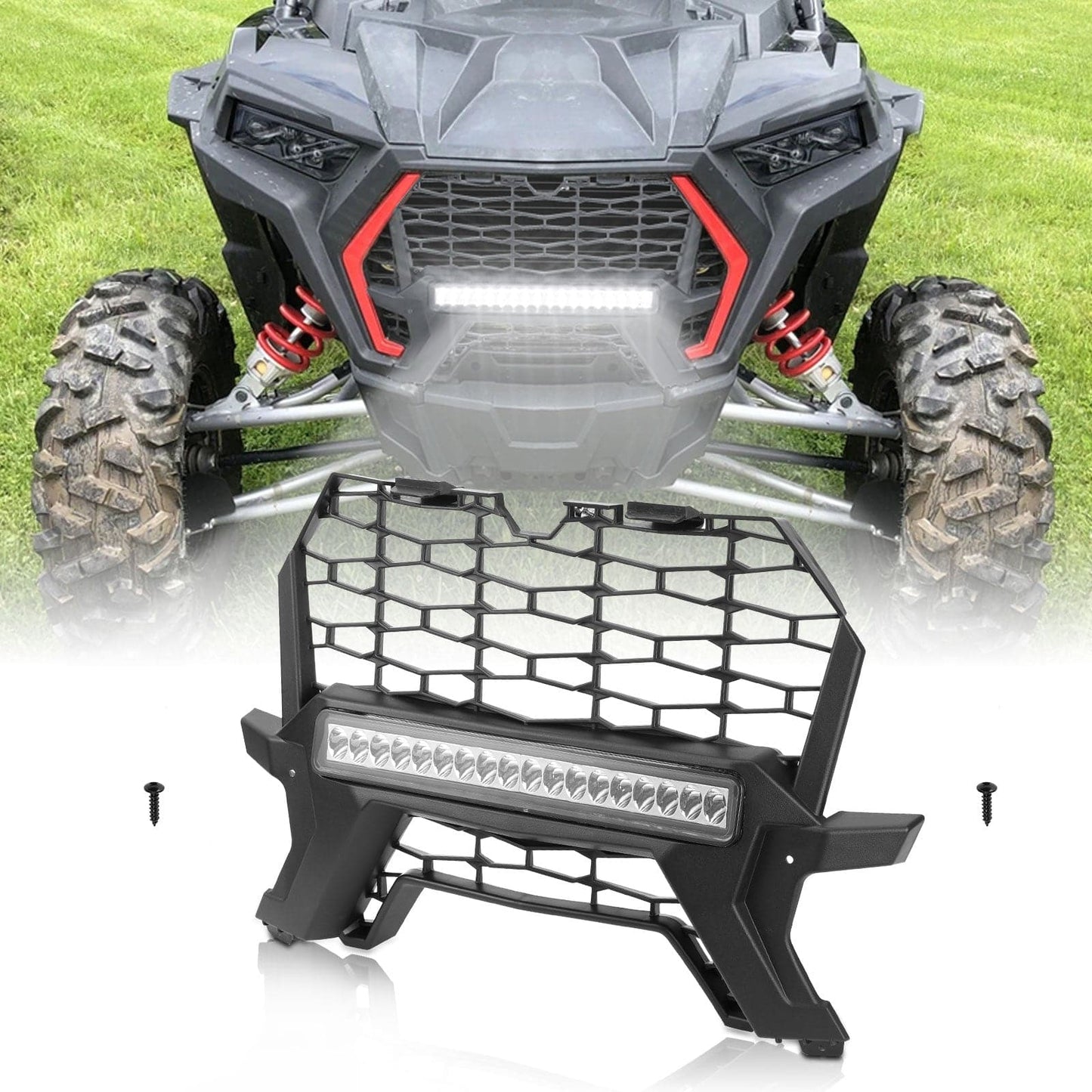 Polaris RZR XP 1000/ 900 Front Lower Mesh Grill - KEMIMOTO