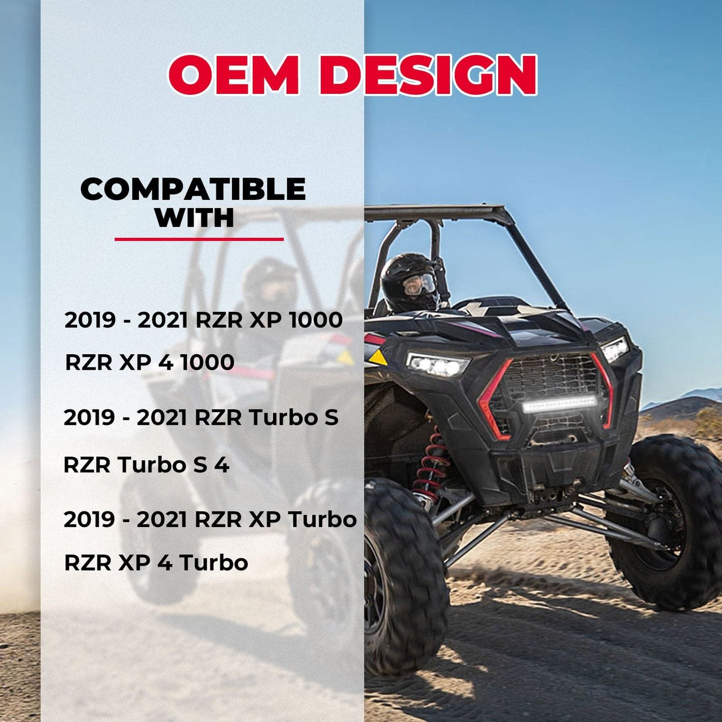 Polaris RZR XP 1000/ 900 Front Lower Mesh Grill - KEMIMOTO